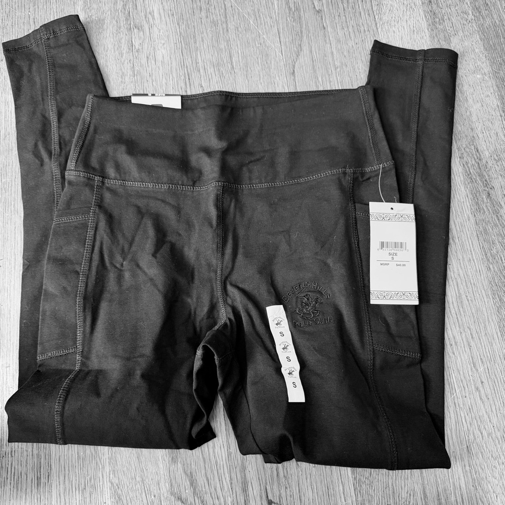 Small. Polo Club. Black Athletic leggings.